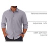 image:imageCOOFANDY Mens Long Sleeve Button Down Shirts Casual Untucked Shirts for Men Dress Shirts Beach Wedding ShirtsLight Grey