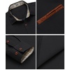 image:imageCOOFANDY Mens Long Sleeve Casual Button Down Shirts Untucked Shirts Plaid Collar Vintage Denim ShirtBlack