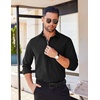 image:imageCOOFANDY Mens Long Sleeve Casual Button Down Shirts Untucked Shirts for Men Regular Fit Dress Shirt01black