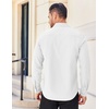 image:imageCOOFANDY Mens Long Sleeve Casual Button Down Shirts Untucked Shirts for Men Regular Fit Dress Shirt01white