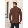 image:imageCOOFANDY Mens Long Sleeve Casual Button Down Shirts Untucked Shirts for Men Regular Fit Dress ShirtBrown