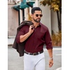 image:imageCOOFANDY Mens Long Sleeve Casual Button Down Shirts Untucked Shirts for Men Regular Fit Dress ShirtRisk Red