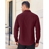 image:imageCOOFANDY Mens Long Sleeve Casual Button Down Shirts Untucked Shirts for Men Regular Fit Dress ShirtRisk Red