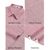 image:imageCOOFANDY Mens Short Sleeve Button Down Shirts Casual Linen Shirts for Men Textured Summer Beach ShirtPink