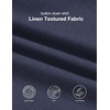 image:imageCOOFANDY Mens Short Sleeve Button Down Shirts Casual Summer Shirts Linen Beach Shirt with PocketNavy Blue