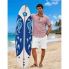 image:imageCOOFANDY Mens Short Sleeve Button Down Shirts Casual Summer Shirts Linen Beach Shirt with PocketPink