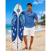 image:imageCOOFANDY Mens Short Sleeve Button Down Shirts Casual Summer Shirts Linen Beach Shirt with PocketRoyal Blue