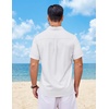 image:imageCOOFANDY Mens Short Sleeve Button Down Shirts Casual Summer Shirts Linen Beach Shirt with PocketWhite