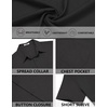 image:imageCOOFANDY Mens Short Sleeve Casual Button Down Shirts Summer Beach Wedding Textured Linen Shirt for MenBlack