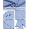 image:imageCOOFANDY Mens Short Sleeve Casual Button Down Shirts Summer Beach Wedding Textured Linen Shirt for MenLight Blue