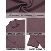 image:imageCOOFANDY Mens Short Sleeve Casual Button Down Shirts Summer Beach Wedding Textured Linen Shirt for MenWine Red