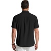 image:imageCOOFANDY Mens Short Sleeve Oxford Shirt Plaid Casual Button Down Shirts Summer Untucked Dress Shirt with PocketBlack