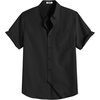 image:imageCOOFANDY Mens Short Sleeve Oxford Shirt Plaid Casual Button Down Shirts Summer Untucked Dress Shirt with PocketBlack