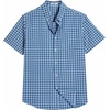 image:imageCOOFANDY Mens Short Sleeve Oxford Shirt Plaid Casual Button Down Shirts Summer Untucked Dress Shirt with PocketBlue Green Plaid