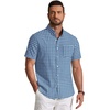 image:imageCOOFANDY Mens Short Sleeve Oxford Shirt Plaid Casual Button Down Shirts Summer Untucked Dress Shirt with PocketBlue Green Plaid