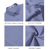 image:imageCOOFANDY Mens Short Sleeve Oxford Shirt Plaid Casual Button Down Shirts Summer Untucked Dress Shirt with PocketDeep Blue