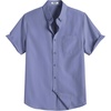 image:imageCOOFANDY Mens Short Sleeve Oxford Shirt Plaid Casual Button Down Shirts Summer Untucked Dress Shirt with PocketDeep Blue
