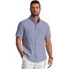 image:imageCOOFANDY Mens Short Sleeve Oxford Shirt Plaid Casual Button Down Shirts Summer Untucked Dress Shirt with PocketGrey White Plaid