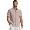 image:imageCOOFANDY Mens Short Sleeve Oxford Shirt Plaid Casual Button Down Shirts Summer Untucked Dress Shirt with PocketKhaki Plaid