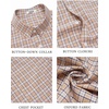 image:imageCOOFANDY Mens Short Sleeve Oxford Shirt Plaid Casual Button Down Shirts Summer Untucked Dress Shirt with PocketKhaki Plaid
