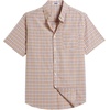 image:imageCOOFANDY Mens Short Sleeve Oxford Shirt Plaid Casual Button Down Shirts Summer Untucked Dress Shirt with PocketKhaki Plaid