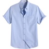 image:imageCOOFANDY Mens Short Sleeve Oxford Shirt Plaid Casual Button Down Shirts Summer Untucked Dress Shirt with PocketLight Blue