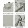 image:imageCOOFANDY Mens Short Sleeve Oxford Shirt Plaid Casual Button Down Shirts Summer Untucked Dress Shirt with PocketLight Green