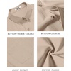 image:imageCOOFANDY Mens Short Sleeve Oxford Shirt Plaid Casual Button Down Shirts Summer Untucked Dress Shirt with PocketLight Khaki