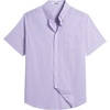 image:imageCOOFANDY Mens Short Sleeve Oxford Shirt Plaid Casual Button Down Shirts Summer Untucked Dress Shirt with PocketLight Purple Plaid