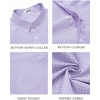 image:imageCOOFANDY Mens Short Sleeve Oxford Shirt Plaid Casual Button Down Shirts Summer Untucked Dress Shirt with PocketLight Purple Plaid