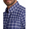 image:imageCOOFANDY Mens Short Sleeve Oxford Shirt Plaid Casual Button Down Shirts Summer Untucked Dress Shirt with PocketNavy Blue Plaid
