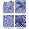 image:imageCOOFANDY Mens Short Sleeve Oxford Shirt Plaid Casual Button Down Shirts Summer Untucked Dress Shirt with PocketNavy Blue White Plaid