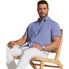 image:imageCOOFANDY Mens Short Sleeve Oxford Shirt Plaid Casual Button Down Shirts Summer Untucked Dress Shirt with PocketNavy Blue White Plaid