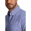 image:imageCOOFANDY Mens Short Sleeve Oxford Shirt Plaid Casual Button Down Shirts Summer Untucked Dress Shirt with PocketNavy Blue White Plaid