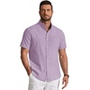 image:imageCOOFANDY Mens Short Sleeve Oxford Shirt Plaid Casual Button Down Shirts Summer Untucked Dress Shirt with PocketRed Plaid