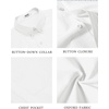 image:imageCOOFANDY Mens Short Sleeve Oxford Shirt Plaid Casual Button Down Shirts Summer Untucked Dress Shirt with PocketWhite