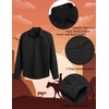 image:imageCOOFANDY Mens Western Cowboy Shirts Long Sleeve Cotton Casual Button Down Work Shirt with PocketsBlack  Red