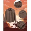 image:imageCOOFANDY Mens Western Cowboy Shirts Long Sleeve Cotton Casual Button Down Work Shirt with PocketsBrown  Black