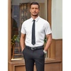 image:imageCOOFANDY Mens Wrinkle Free Dress Shirt Polka Dot Short Sleeve Button Down Business Casual ShirtsWhite  Arcshaped