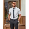 image:imageCOOFANDY Mens Wrinkle Free Dress Shirt Polka Dot Short Sleeve Button Down Business Casual ShirtsWhiteblue Plus Sign