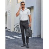 image:imageCOOFANDY Mens Wrinkle Free Dress Shirt Polka Dot Short Sleeve Button Down Business Casual ShirtsWhiteblue Plus Sign