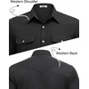 image:imageCOOFANDY Western Shirts for Mens Cowboy Shirt Short Sleeve Button Down Shirt Casual Work Shirts PlaidBlack
