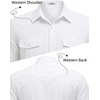 image:imageCOOFANDY Western Shirts for Mens Cowboy Shirt Short Sleeve Button Down Shirt Casual Work Shirts PlaidWhite