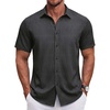 image:imageCOOFANDY Mens Button Down Shirt Short Sleeve Casual Shirt for Men Summer Business Casual Dress ShirtGw524