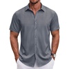image:imageCOOFANDY Mens Button Down Shirt Short Sleeve Casual Shirt for Men Summer Business Casual Dress ShirtJh186
