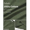 image:imageCOOFANDY Mens 100 Cotton TShirts Short Sleeve T Shirt Crew Neck Tees Casual Wash Basic Tee ShirtsArmy Green