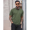 image:imageCOOFANDY Mens 100 Cotton TShirts Short Sleeve T Shirt Crew Neck Tees Casual Wash Basic Tee ShirtsArmy Green