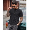 image:imageCOOFANDY Mens 100 Cotton TShirts Short Sleeve T Shirt Crew Neck Tees Casual Wash Basic Tee ShirtsBlack