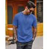 image:imageCOOFANDY Mens 100 Cotton TShirts Short Sleeve T Shirt Crew Neck Tees Casual Wash Basic Tee ShirtsBlue