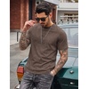 image:imageCOOFANDY Mens 100 Cotton TShirts Short Sleeve T Shirt Crew Neck Tees Casual Wash Basic Tee ShirtsBrown